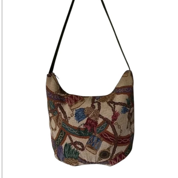 Palm Beach Polo Country Club embroidered colorful large tapestry crossbody - Picture 9 of 11